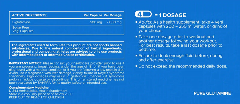 USN Pure Glutamine Capsules