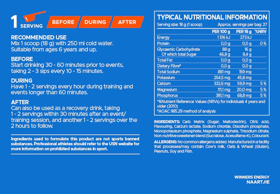 USN Winners Energy Hydration Drink