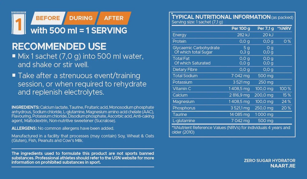 USN Zero Sugar Hydrator