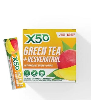 x50 Green Tea + Resveratrol Mango