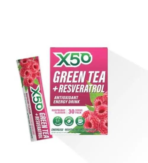 x50 Green Tea + Resveratrol Raspberry