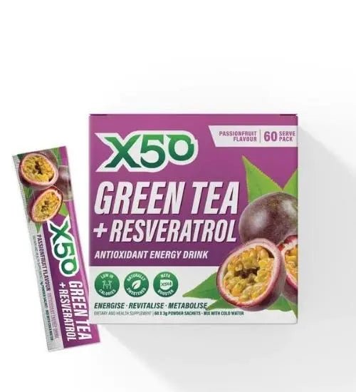 x50 Green Tea + Resveratrol Passionfruit