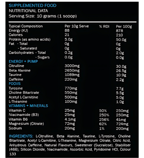 Zealea Pre Workout