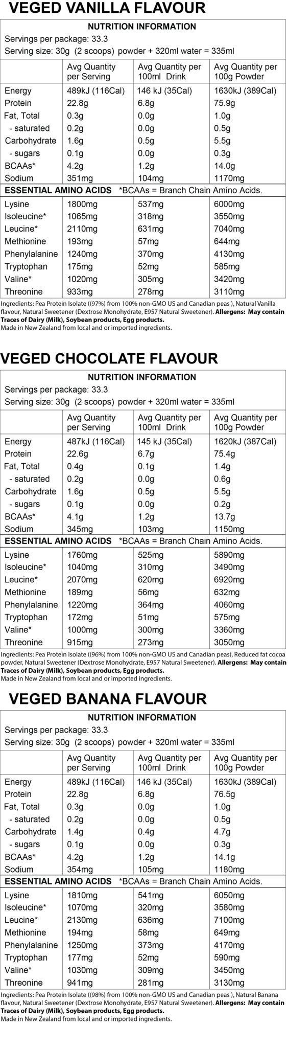 Zealea Vege'd Vegetable Protein 1kg